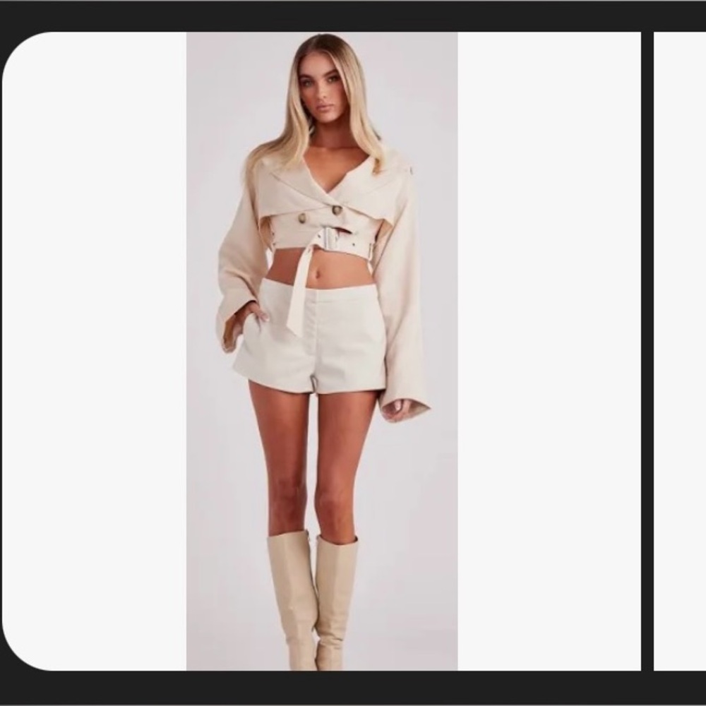 SNDYS Roberta Mini Shorts in Cream